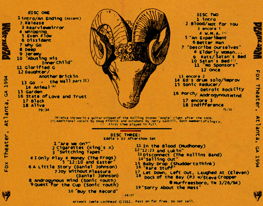 pearl jam san jose 95